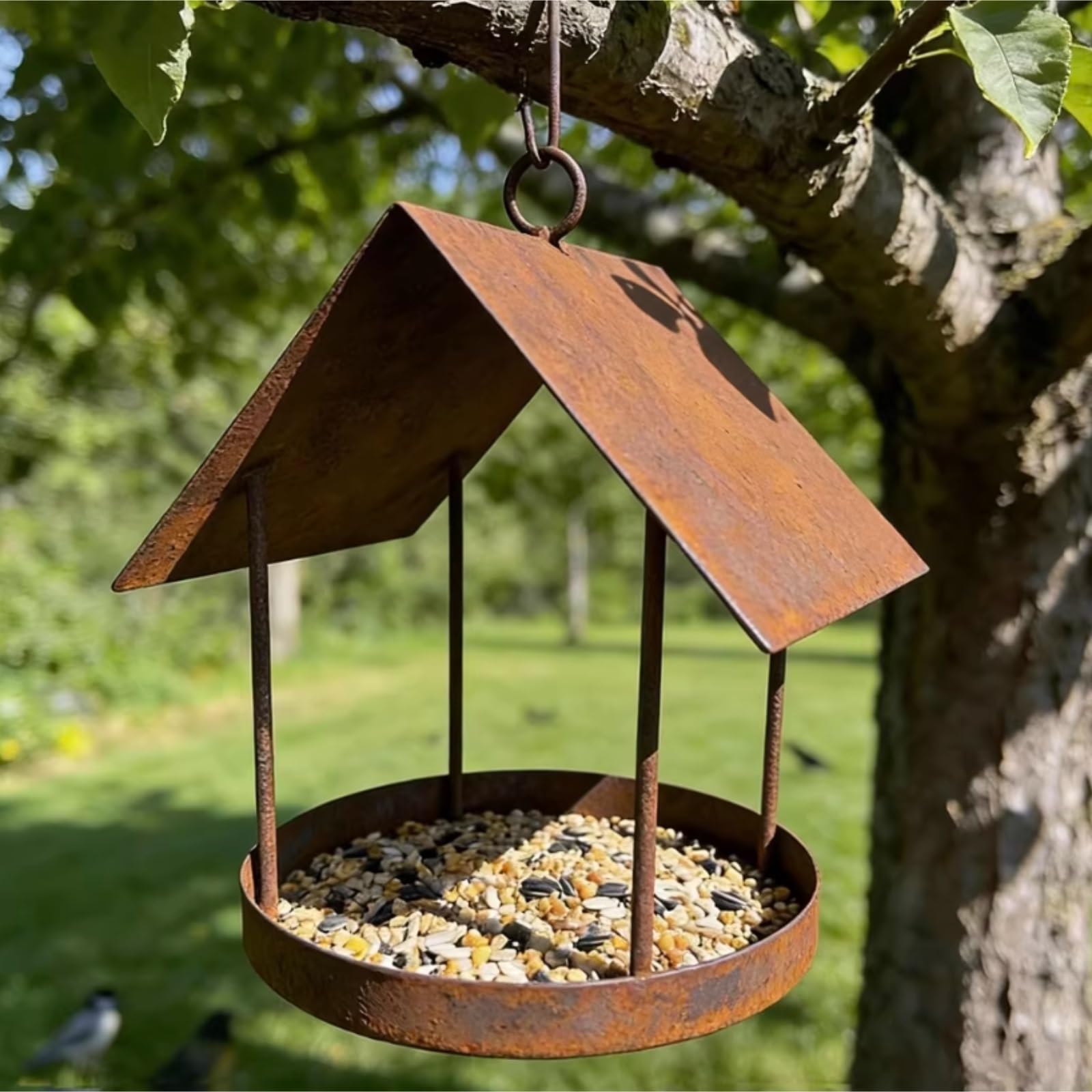 Karmnik dla Dzikich Ptaków Bird Feeder Karmnik Dla Ptaków Do Wiszących Tac Na Zewnątrz Przyciągania Dzikich Ozdoba Rękodzielnicza Wróbli