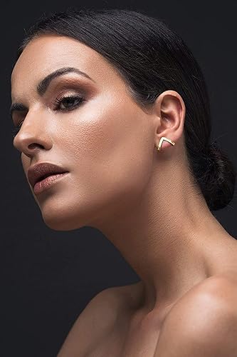 Miniatura 3 de Handmade stud earrings Rose gold 925 sterling silver claw stud mother's day gift minimalist rose gold earring studs geometric huggie hypoallergenic