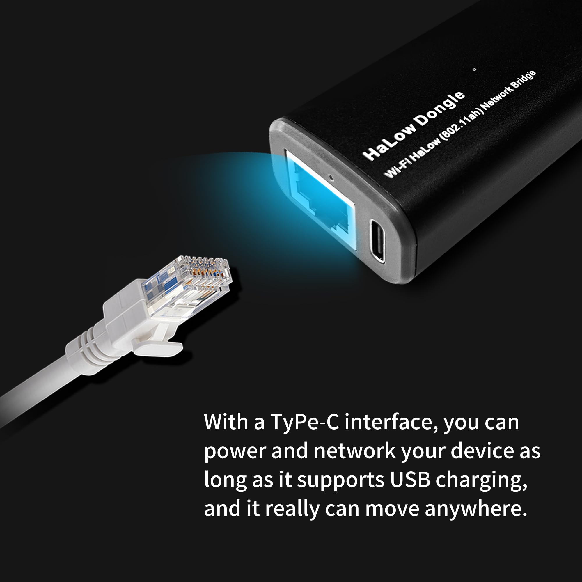 Heltec Wi-Fi HaLow Dongle przedłużacz sygnału WiFi wzmacniacz sygnału bezprzewodowy most 802.11ah wzmacniacz sieciowy dalekiego zasięgu bezprzewodowy dostęp WiFi Extender Ethernet Bridge Repeater