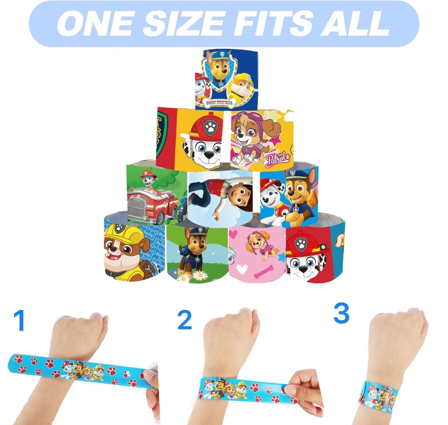 30 Braccialetti Slap Per Bambini - Theme Cartoon Dog, Regalo Compleanno, Feste, Colorati E Regolabili - Foto 12
