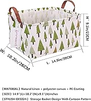 Vista 2 de QUEENLALA Cesta para la colada rectangular/Cesta para la ropa sucia plegable para guardería para organizar/contenedores de almacenamiento/cestas