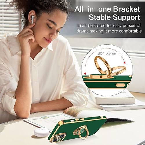 Miniatura 5 de BENTOBEN Funda para iPhone 14 Plus, funda para teléfono iPhone 14 Plus, ajuste delgado, soporte de anillo con soporte, protección a prueba de