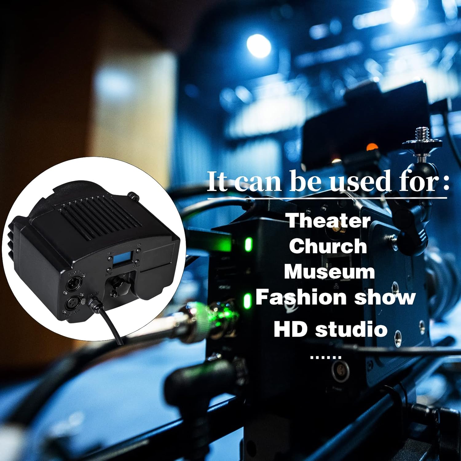 ZVH Reborn 200 Source Four LED retrofit, Upgrade your source 4 profile in just seconds, for Conference Live Broadcast Studio Photography Recording YouTube, Film Shooting, Museum. (3200K (3-pin) )