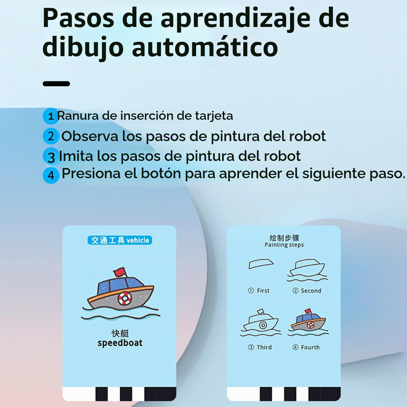 Robot de Dibujo Educativo Interactivo para Niños con 100 Cartas Mágicas, Juguete para Niñas