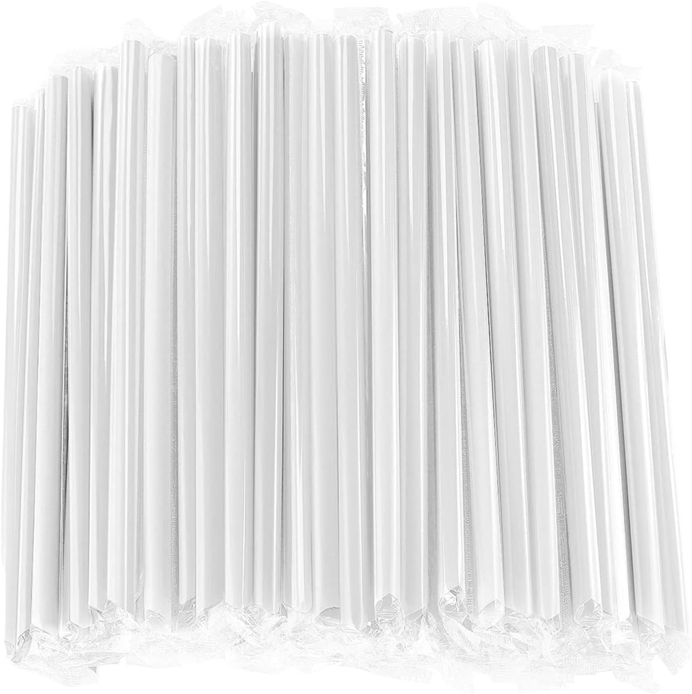 Plastic Straws 400pcs 195x10mm Straws Big Smoothie Beverage Thick Straw For Boba Tea Bar Accessories(Clear)