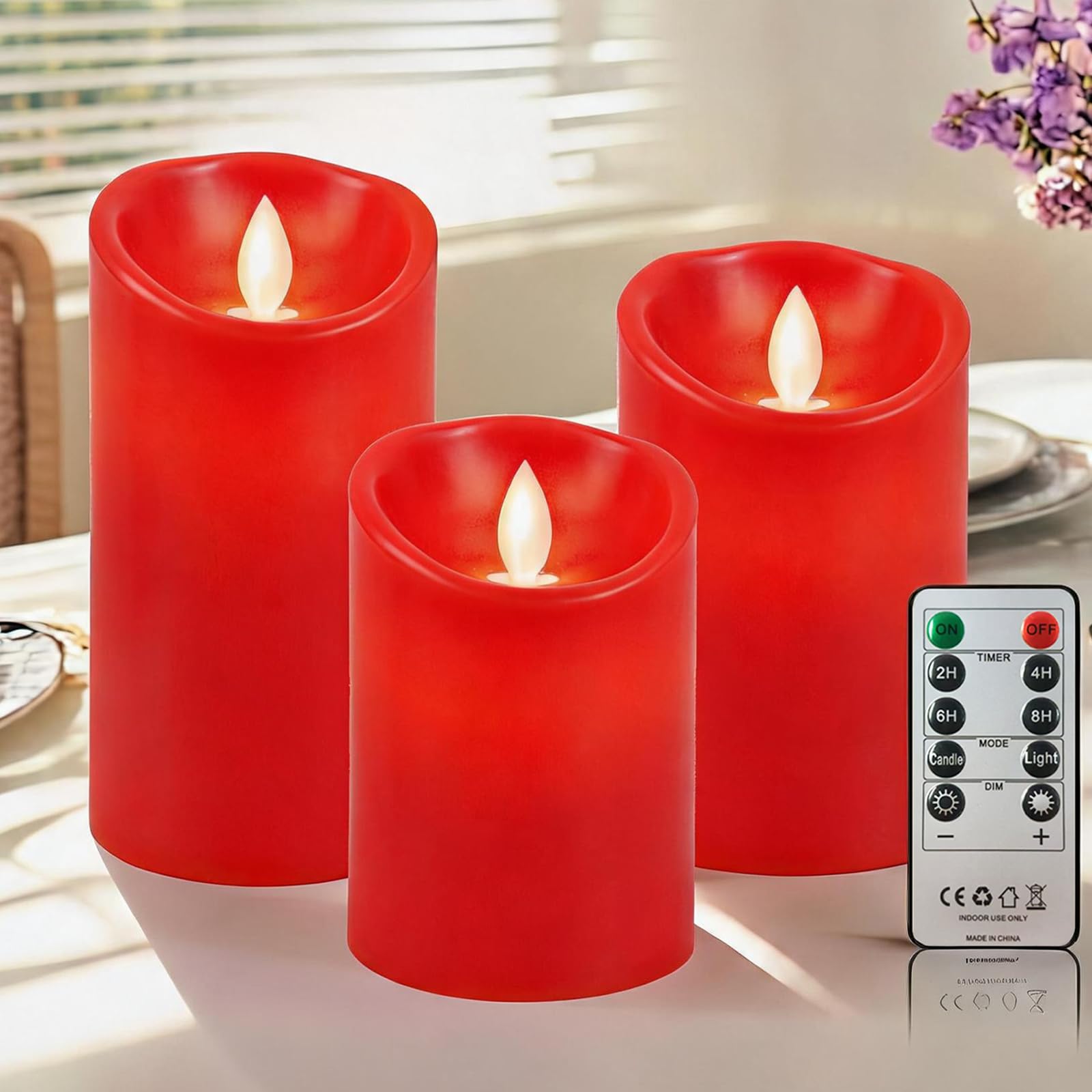 Amazon.co.jp : PinnWaa LED キャンドルライト ゆらぎ 電池式【3 点