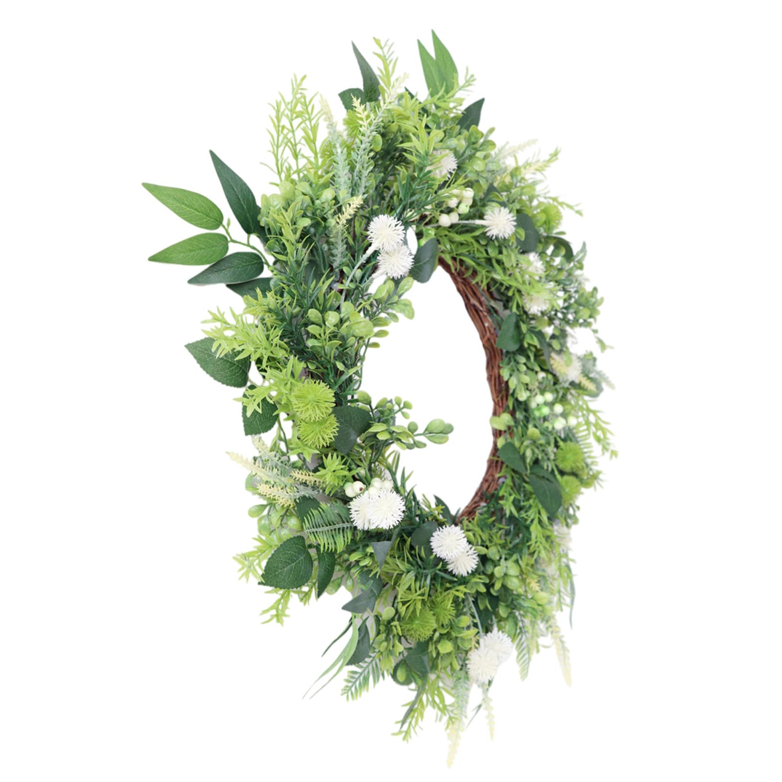 Buxuaaaa Artificial Flower Wreath Spring Festival Wreath Artificial Flower for Front Door Hallway Garden Farmhouses Door