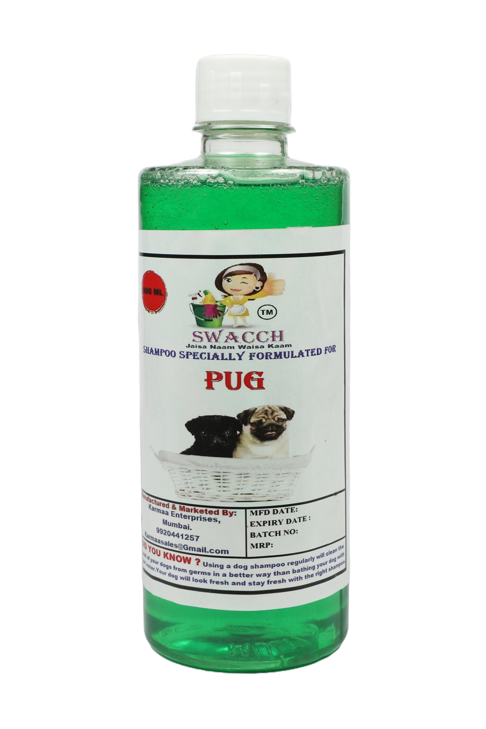 SWACCH Shampoo Specially FORMULATED for Pug (500ML) NEEM ALOVERA (B0C1V7B5DK) Amazon Price History, Amazon Price Tracker