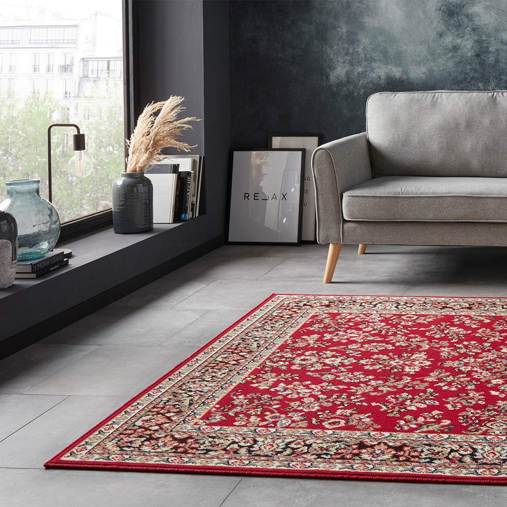 Hanse Home Alfombra de salón de Pelo Corto Orient - Zabul Aspecto Persa, Alfombra Oriental para Comedor, salón, Dormitorio, Rojo, 180 x 260 cm