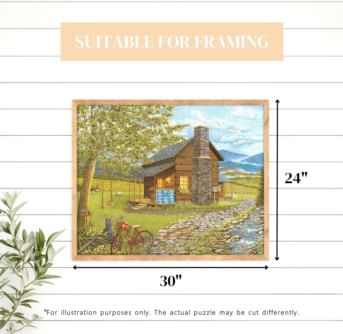 Heritage Puzzle - A Smoky Mountain Summer by Teresa Pennington 1000 Piece Puzzles for Adults - Scenic Mountain Art with Hidden Creatures - Frameable Jigsaw Puzzle 30" x 24" Finished Size
