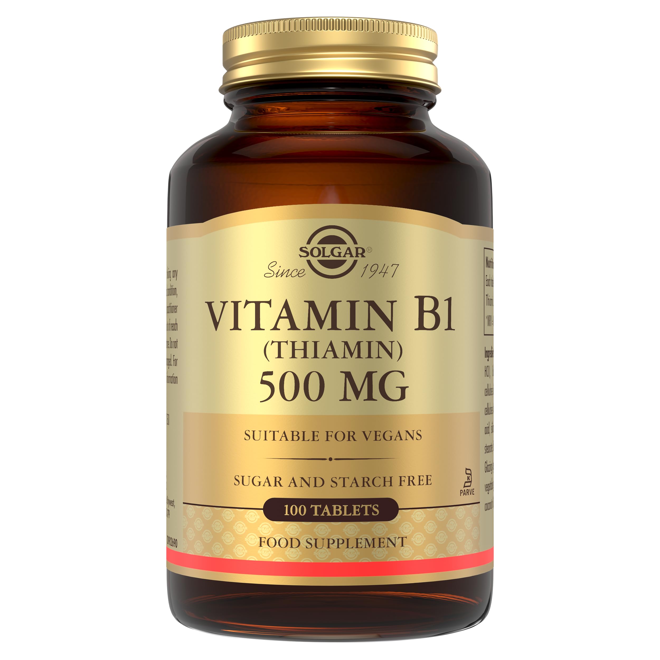 Solgar Vitamin B1 (Thiamin) 500mg - 100 Tablets