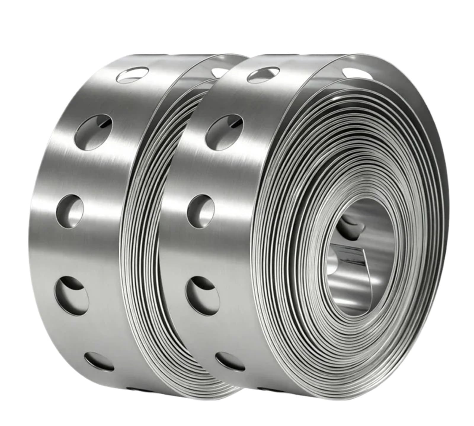 2roll*9.84ft Galvanized Pipe Hanger Strap with Hole Flexible Metal for Support Hanging Home Renovation Hardware Tools