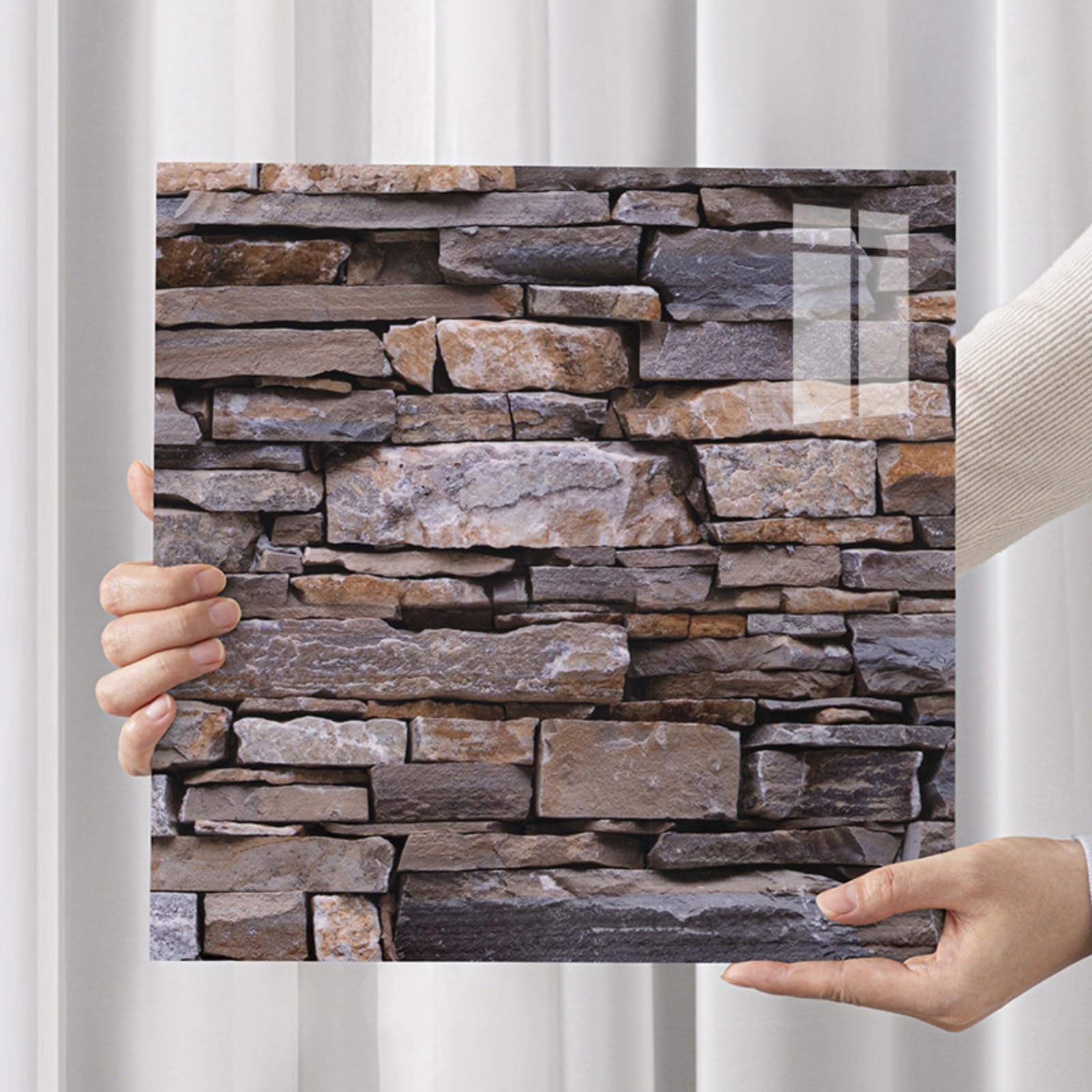 30x30cm 3D Marble Wall Stickers, 2.5mm Thick XPE Foam Self-Adhesive Panels, Waterproof Peel and Stick Tile for Kitchen Bathroom Bedroom (20pcs-30x30cm,1156)