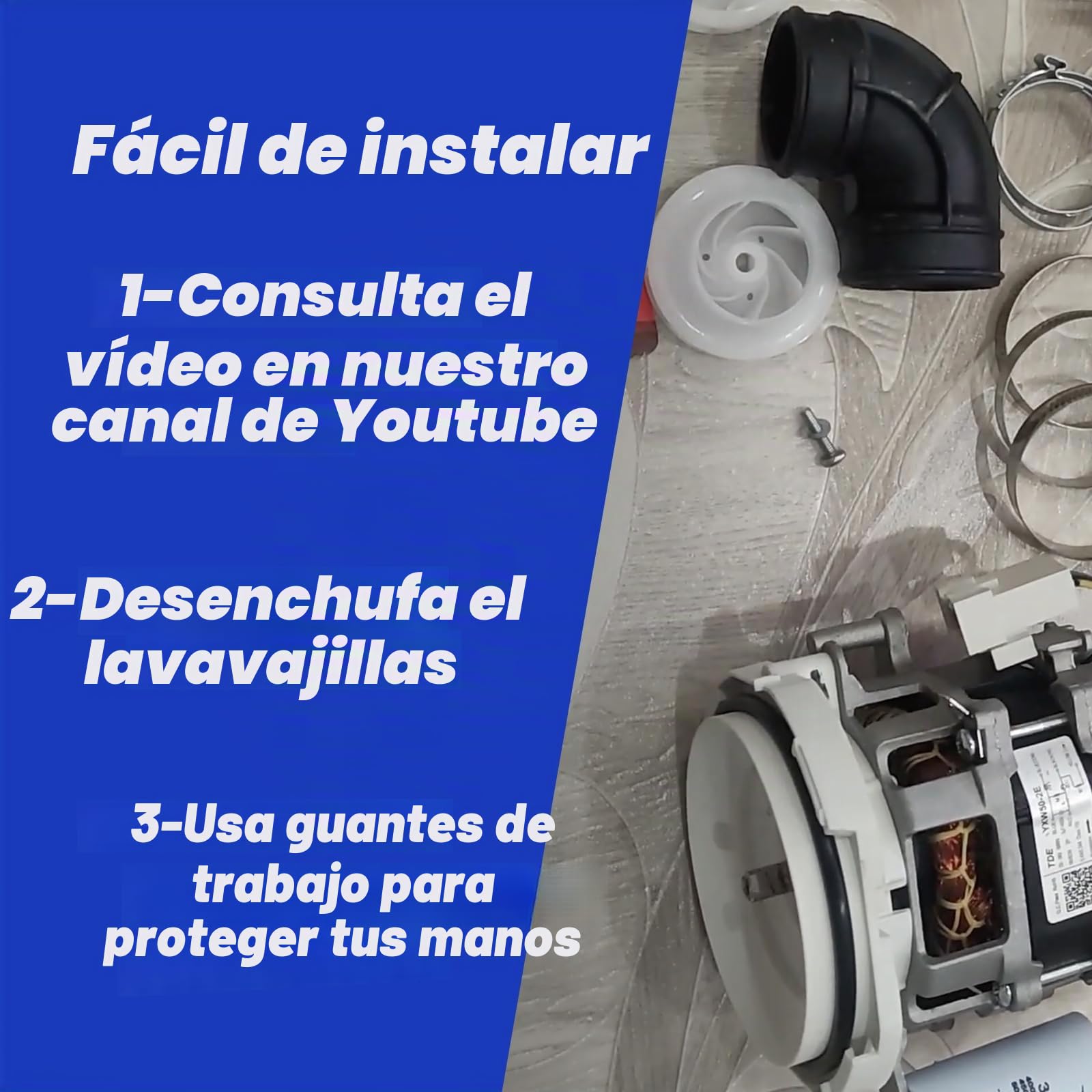 YXW50-2E(L)/YXW50-2E Nueva Bomba de circulación GENUINA para lavavajillas Welling/Midea para Midea Samsung