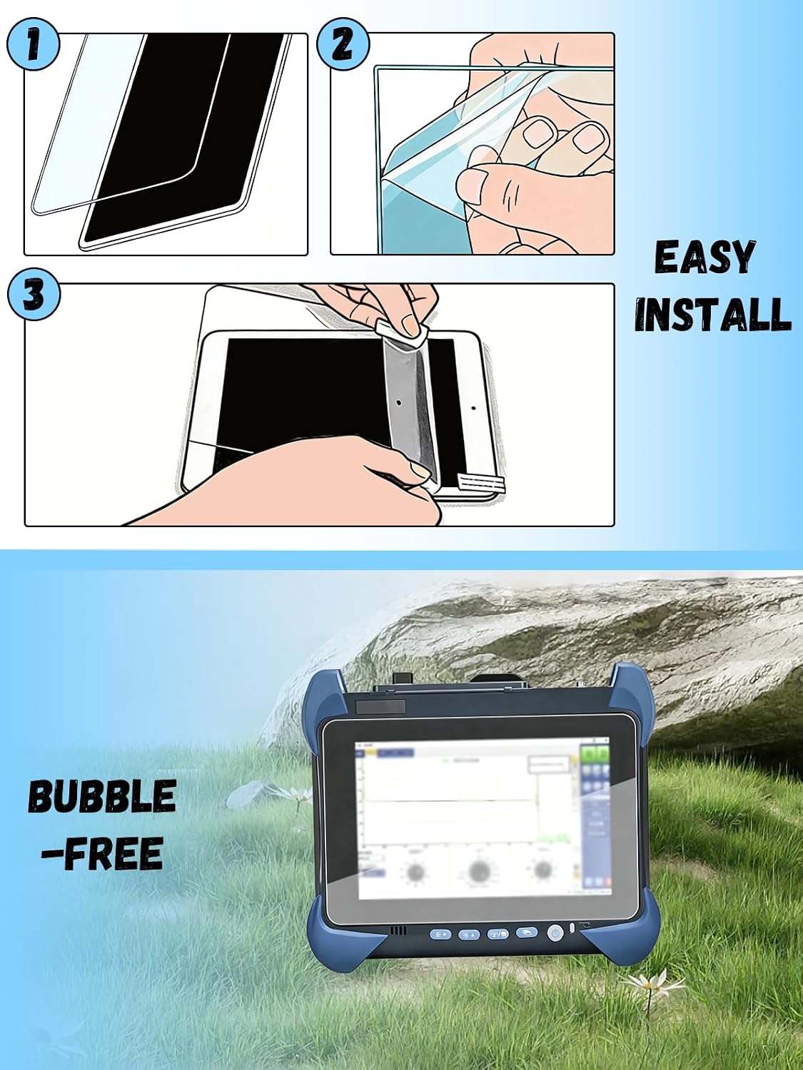 for OTDR EXFO FTB 1 Pro Hydrogel Film Screen Protector. Self-Healing Anti-Scratch Bubble Free Easy Installation.