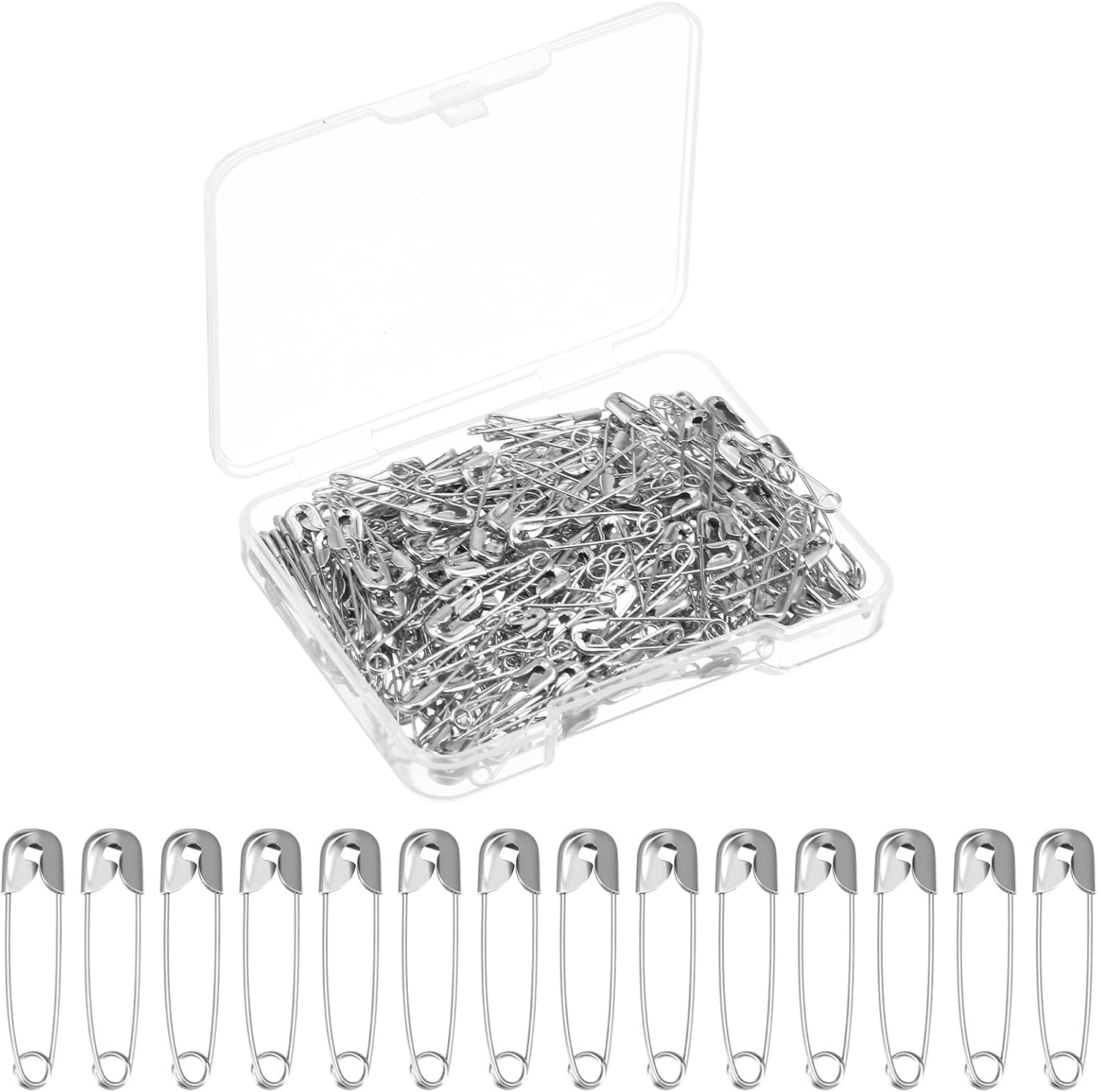 200 Pcs Small Safety Pins, Mini Safety Pins 0.75Inch/19mm...