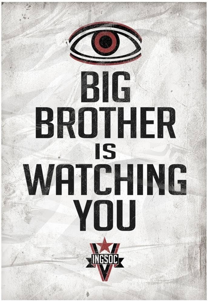 Poster Revolution Big Brother is Watching You 1984 INGSOC Political Poster, 13 x 19