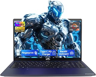 NIMO 15.6" IPS FHD-Light Gaming-Laptop,AMD Ryzen 5 6600H | 16GB DDR5 RAM 256GB SSD (Beat i5-1335U, 6 Cores Up to 4.5GHz) AMD Radeon 660M GPU-Computer with 100W Type-C Fingerprint