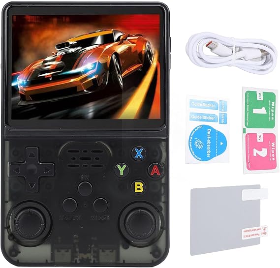 Generic Handheld Video Games Console Dual 3D Joysticks R36S Handheld Game Console 3200mAh Retro Video for Players (128GB)
