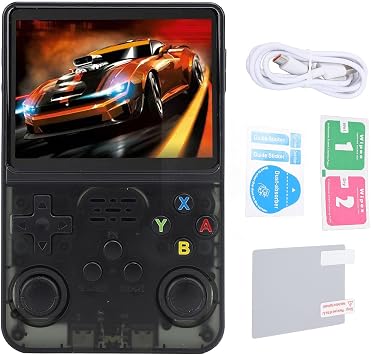 Generic Handheld Video Games Console Dual 3D Joysticks R36S Handheld Game Console 3200mAh Retro Video for Players (128GB)