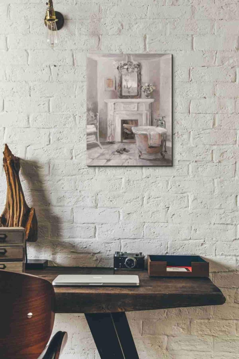 Epic Graffiti 'French Bath IV Gray and Blush' by Marilyn Hageman, Canvas Wall Art, 12"x16"