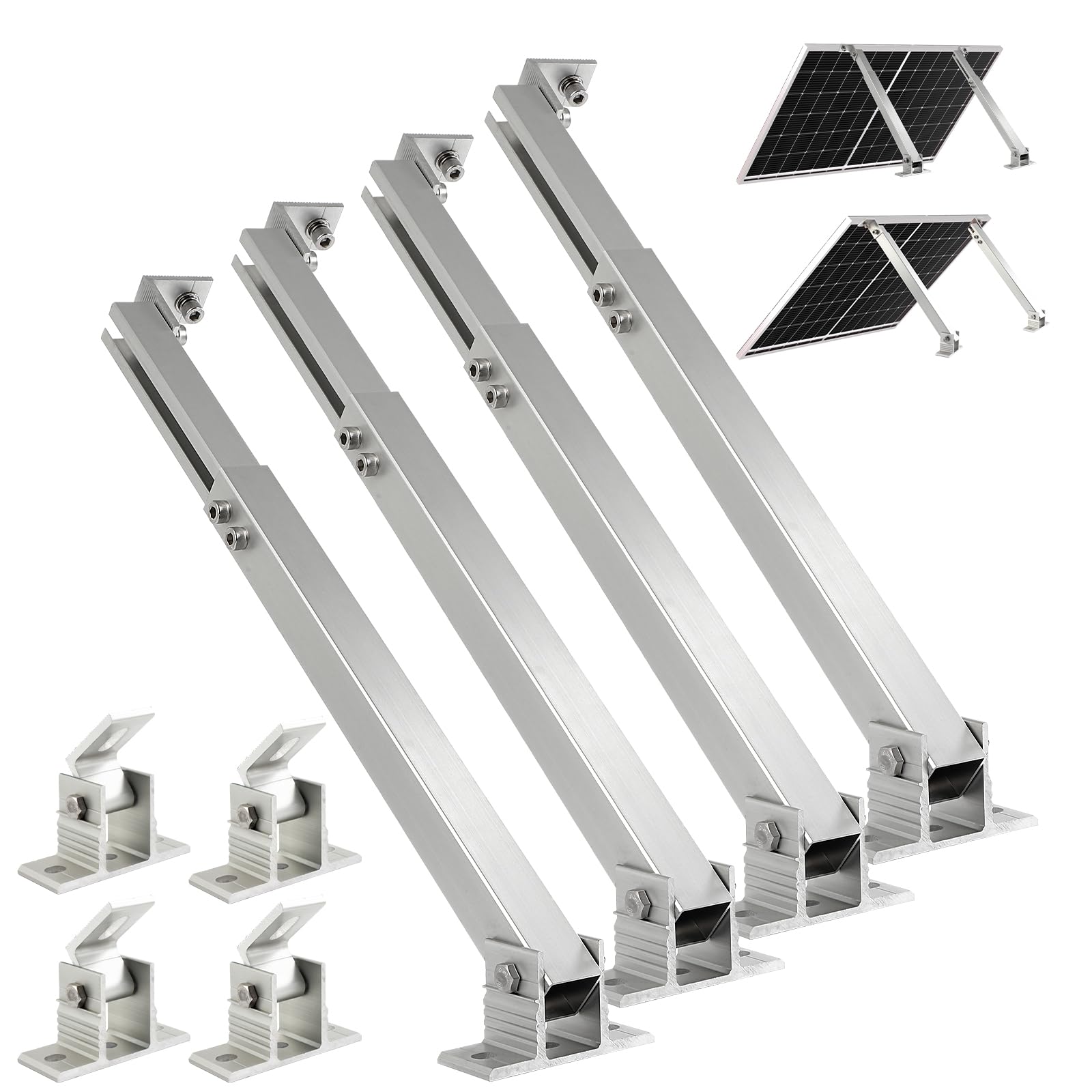 View 1 of 14-27IN Solar Panel Mounting Brackets, 2 Sets Adjust Solar Panel Racks