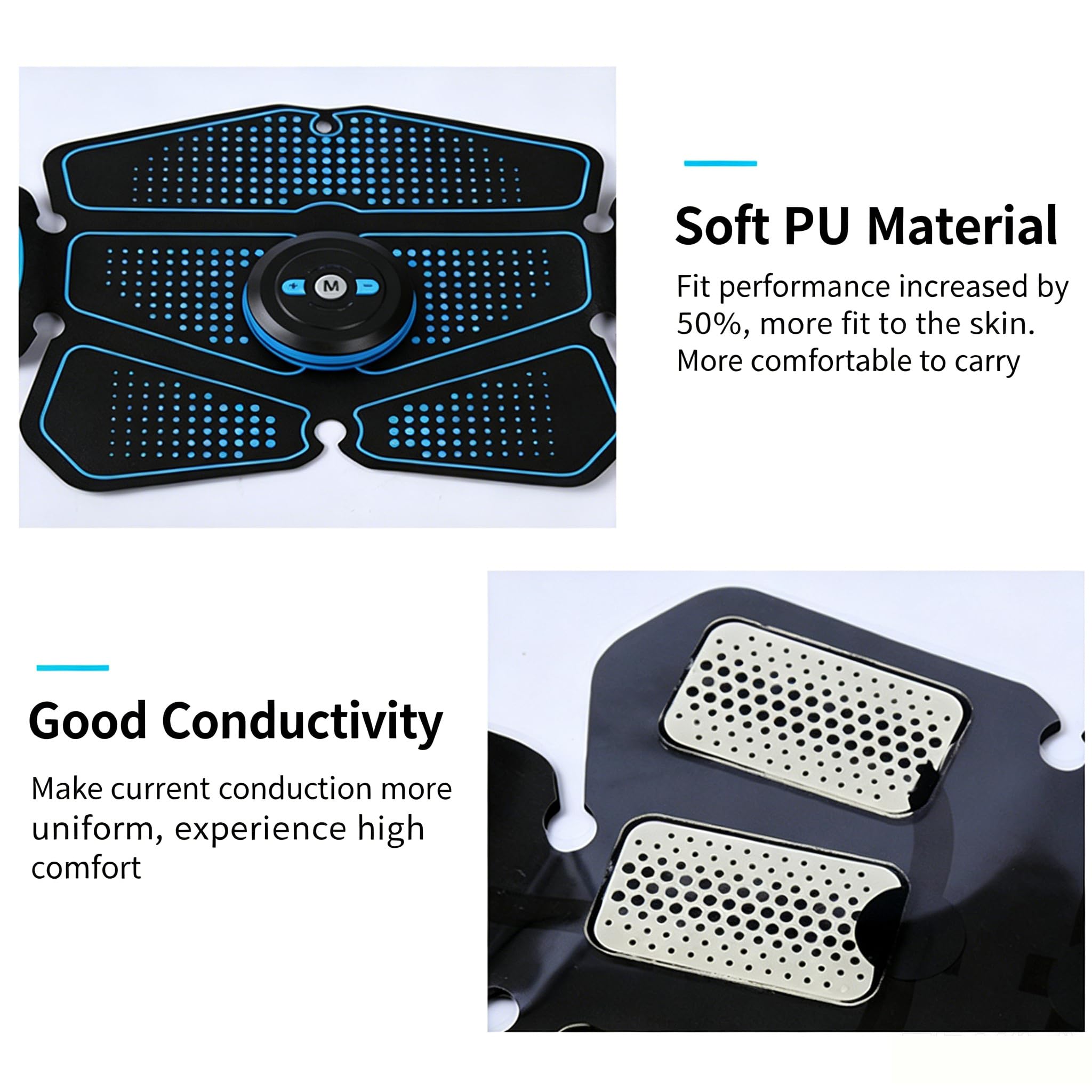Générique Abviberi Ceinture Electrostimulation, Stimulateur Abdominal Abviberi, Ceinture De Stimulation Musculaire électronique Rechargeable avec 6 Modes Et 10 Niveaux pour Hommes Et Femmes