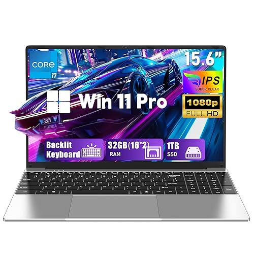 FUNYET Ordenador portátil, 2026 Laptop de 15,6 Pulgadas Laptop, 32GB RAM 1TB SSD, Portátil Core i7-7600U, IPS FHD 1920 x 1080 Notebook, 180°Cierre Abierto, 6000 mAh, Backlit Keyboard - Chollo en Dispositivos Amazon y accesorios
