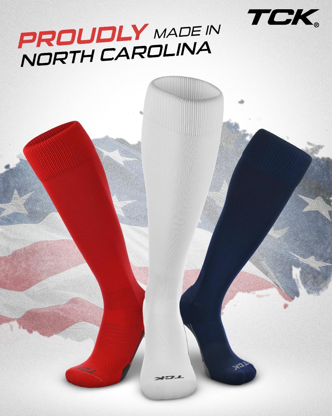 TCK USA Made Baseball & Softball Socks Dugout Solid Color Sports Socks for Football | Men, Women, Youth, Boys & Girls
