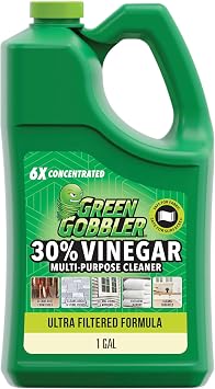 Green Gobbler 30% Concentrated Cleaning Vinegar for Home and Outdoor Use - Ultra-Filtered, 6x Stronger Than Traditional Table Vinegar, 1 Gallon