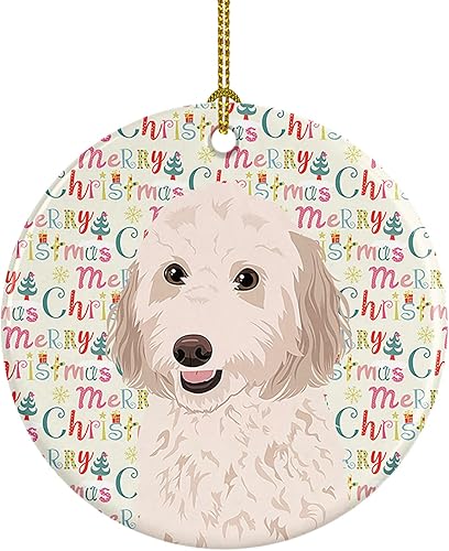 Miniatura 128 de Caroline's Treasures Adorno navideño de husky siberiano en blanco y negro #2 de cerámica para árbol de Navidad, decoración colgante para el hogar,