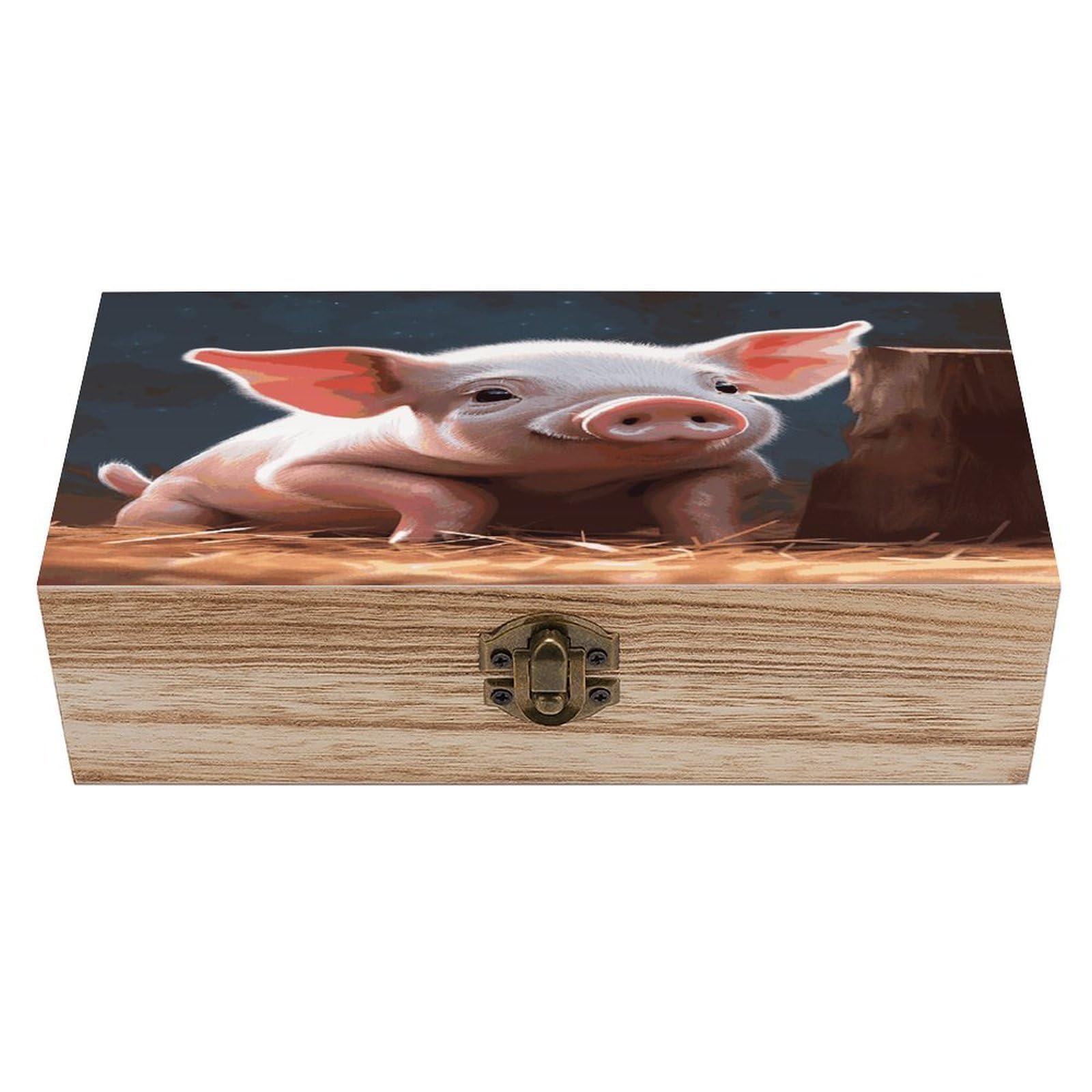 Adfgyerh Style Smiling (19) Bins Solid Wood，Jewelry Box Retro And Exquisite，Storage Box Used For Storing Photos, Souvenirs, Letters, Gifts, And Jewelry.
