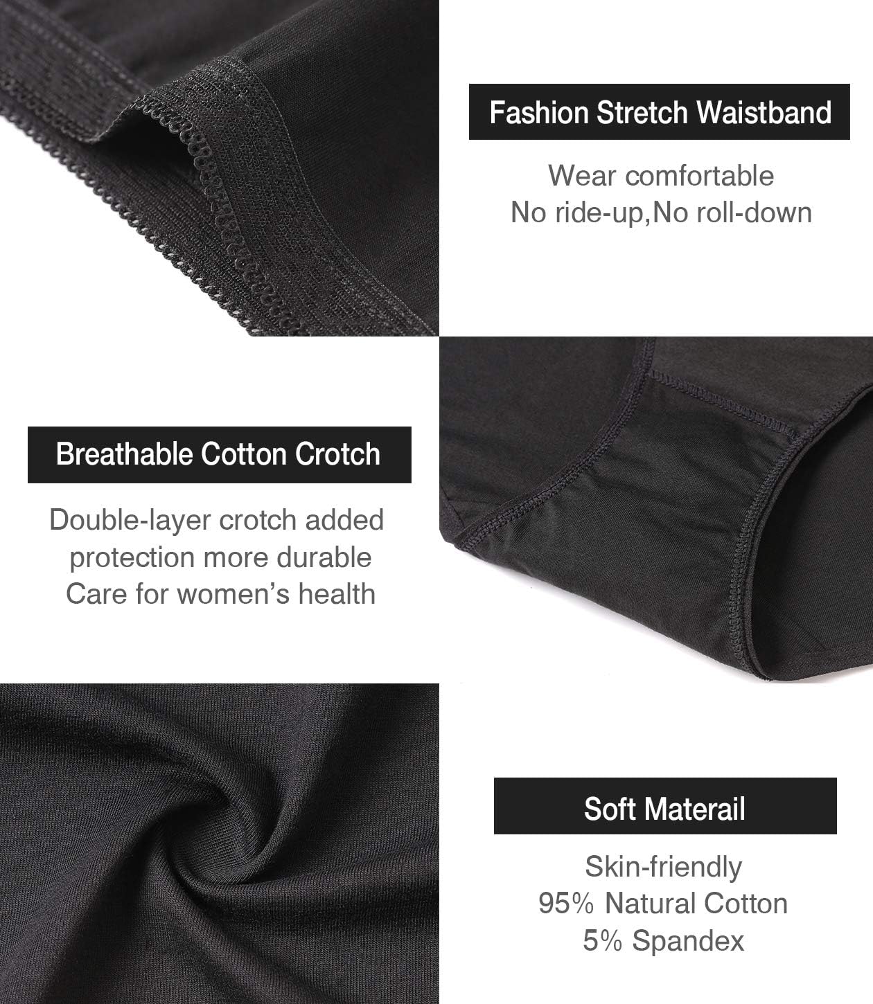 Women Underwear Cotton Panties Plus Size Briefs Breathable Ladies Soft Panty