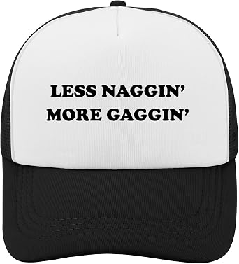 Black Trucker Hat with Funny Saying, Funny Hat for Men & Women