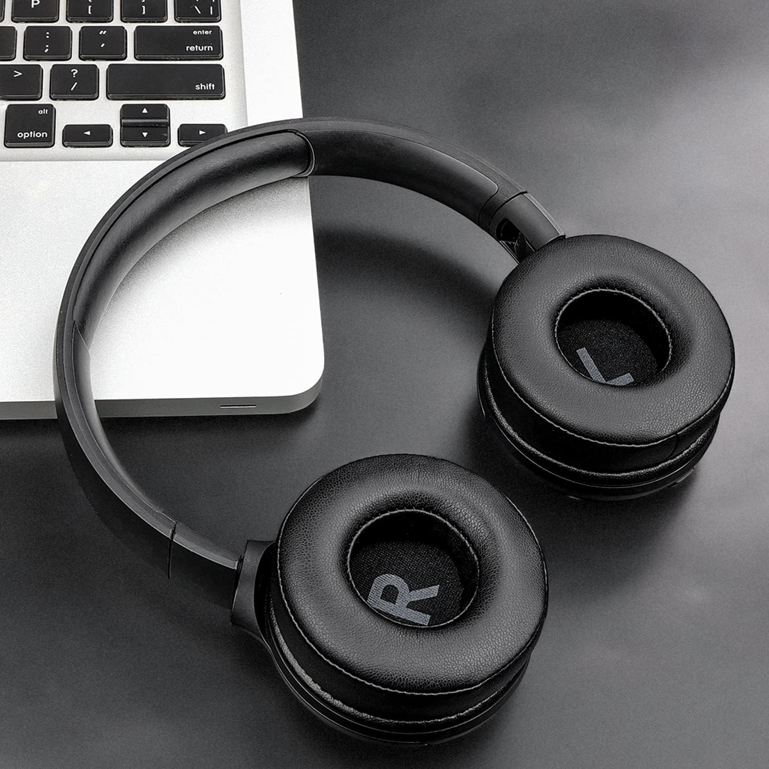 SOULWIT Earpads for JBL Tune 450BT/Tune 460BT/Tune 500BT/Tune 510BT/Tune 520BT/Tune 530BT/JR 300BT/JR 310BT/E40BT/Junior 320BT, Ear Pads Cushions with Soft Protein Leather - Black