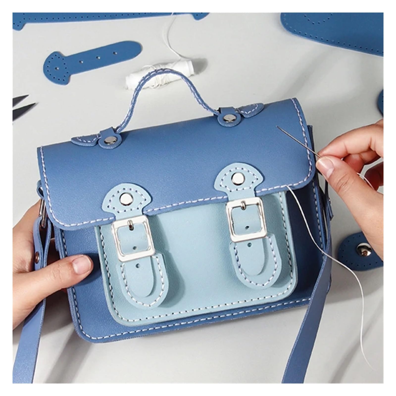 Bolso cuadrado hecho a mano, accesorios de bricolaje, kit materiales for bolsos, for, bolso a, monedero cuero