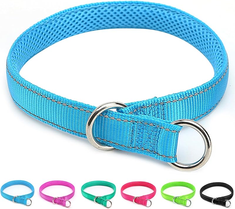 Coleira Martingale para Cães com Forro Macio e Costura Refletiva Mycicy – 1,59 cm