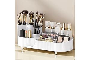White Makeup Organizer for Ample Storage