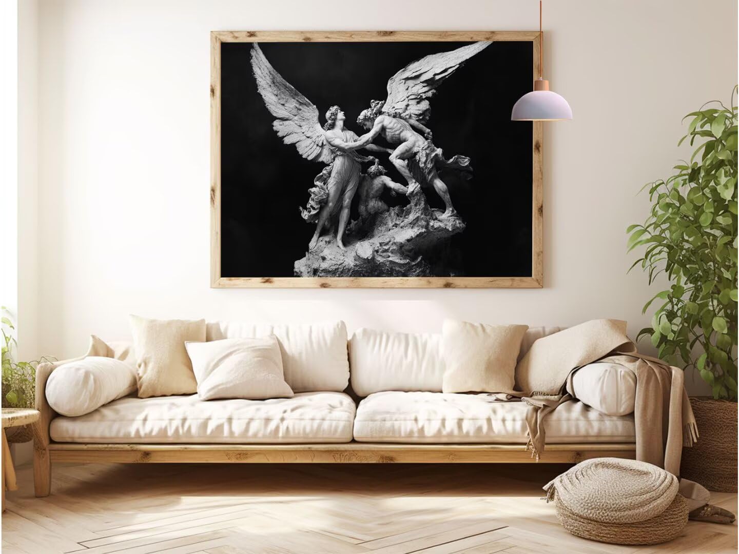 Malowanie według liczb, rzeźba dla dorosłych, skrzydła do malowania według liczb, z ramą, 70 x 90 cm, "zrób to sam", ręcznie malowany obraz olejny, dla początkujących, niegniotące się, zestaw na