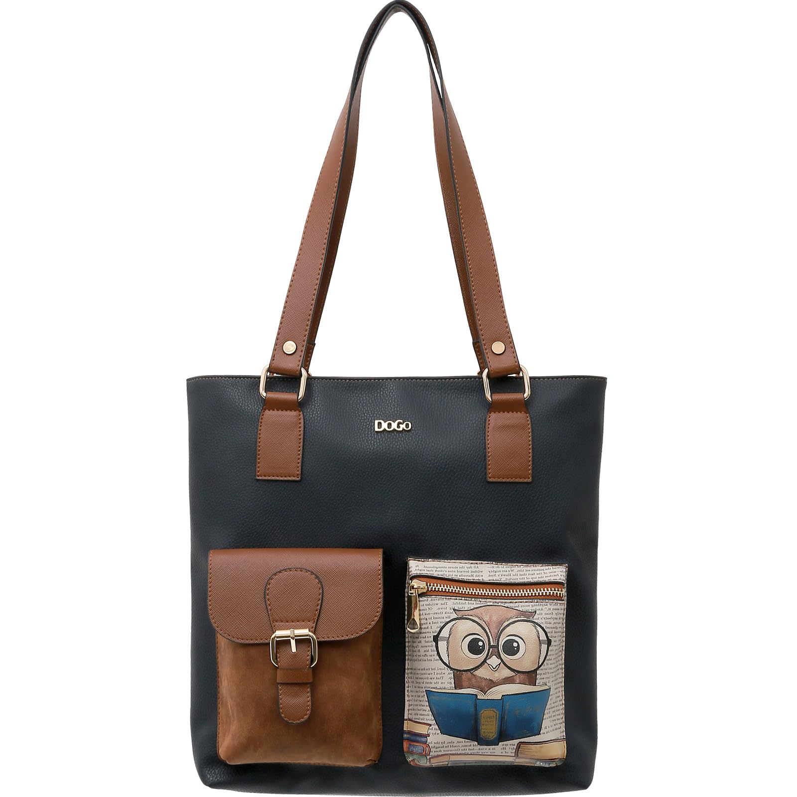 DOGO Multi Pocket Shoulder Bags for Women - Vegan Leather and Unique Design Handmade Womens Bags