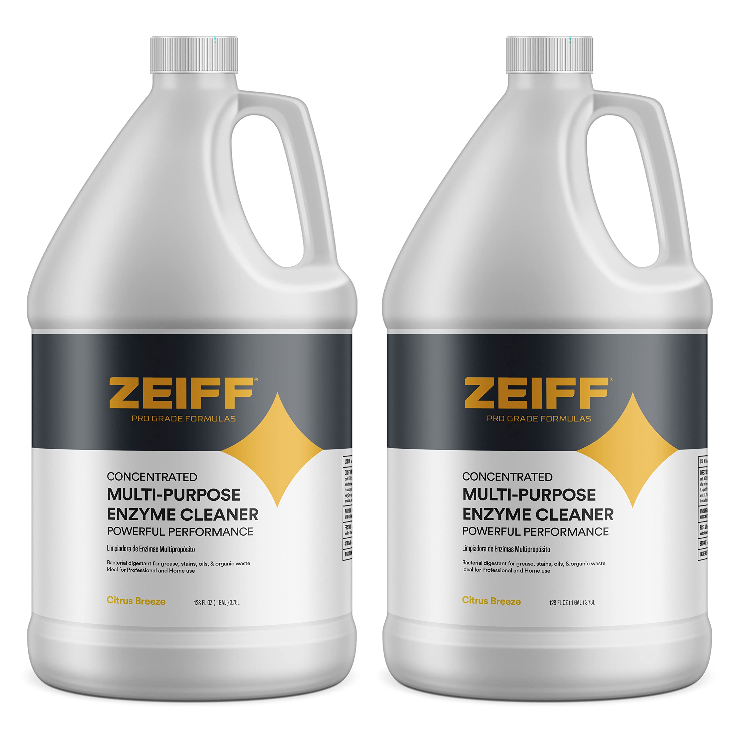 Zeiff Pro-Grade Multi-Purpose Probiotic Enzyme Cleaner - Pet Stain and Odor Remover, Drain Cleaner - Powerful Cleaning &amp; Odor Eliminating Formula For Professional &amp; Home Surfaces - 1 Gallon