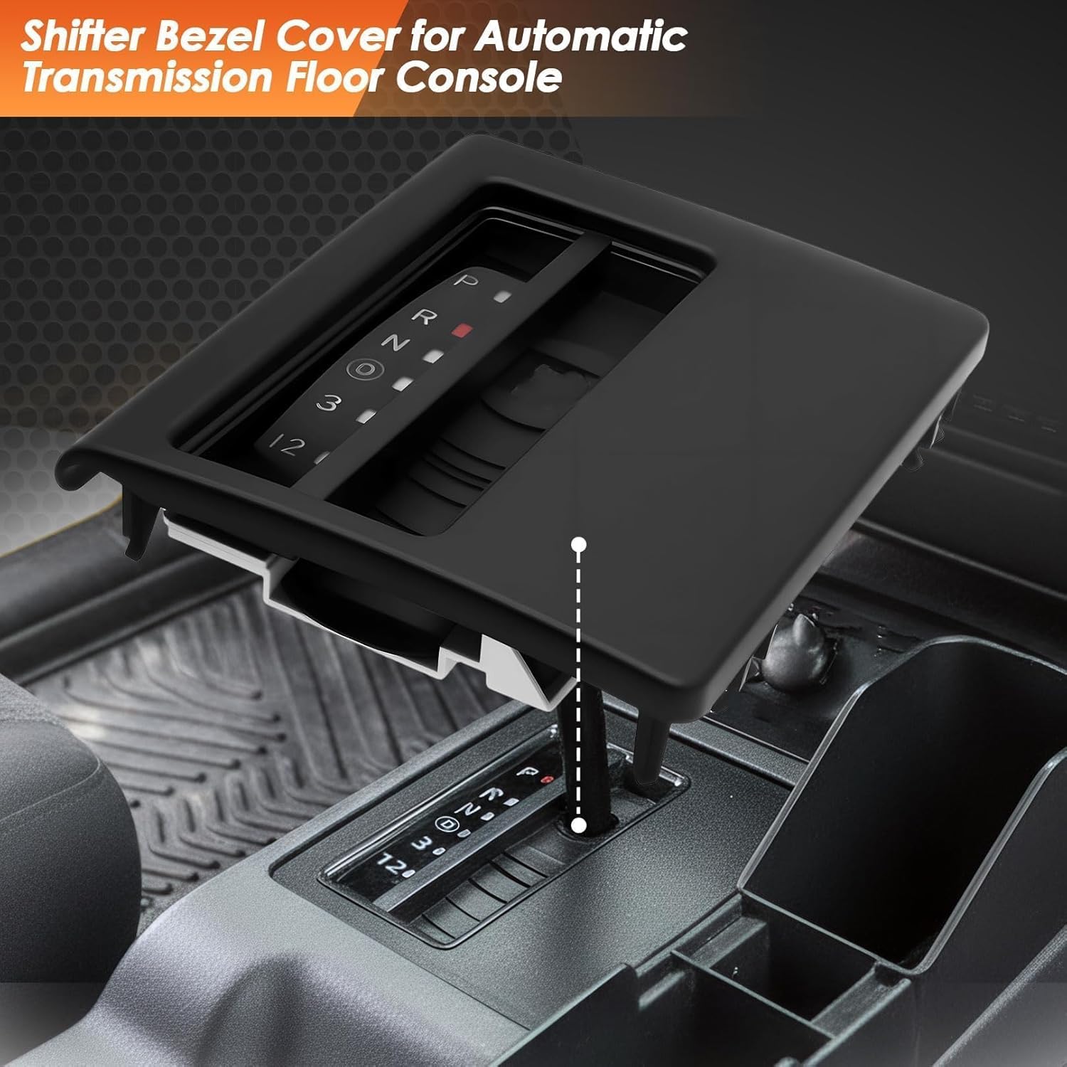 Shifter Bezel Cover for Automatic Transmission Floor Console Compatible with Cherokee XJ 1997-2001 55115615 5EK03TRM