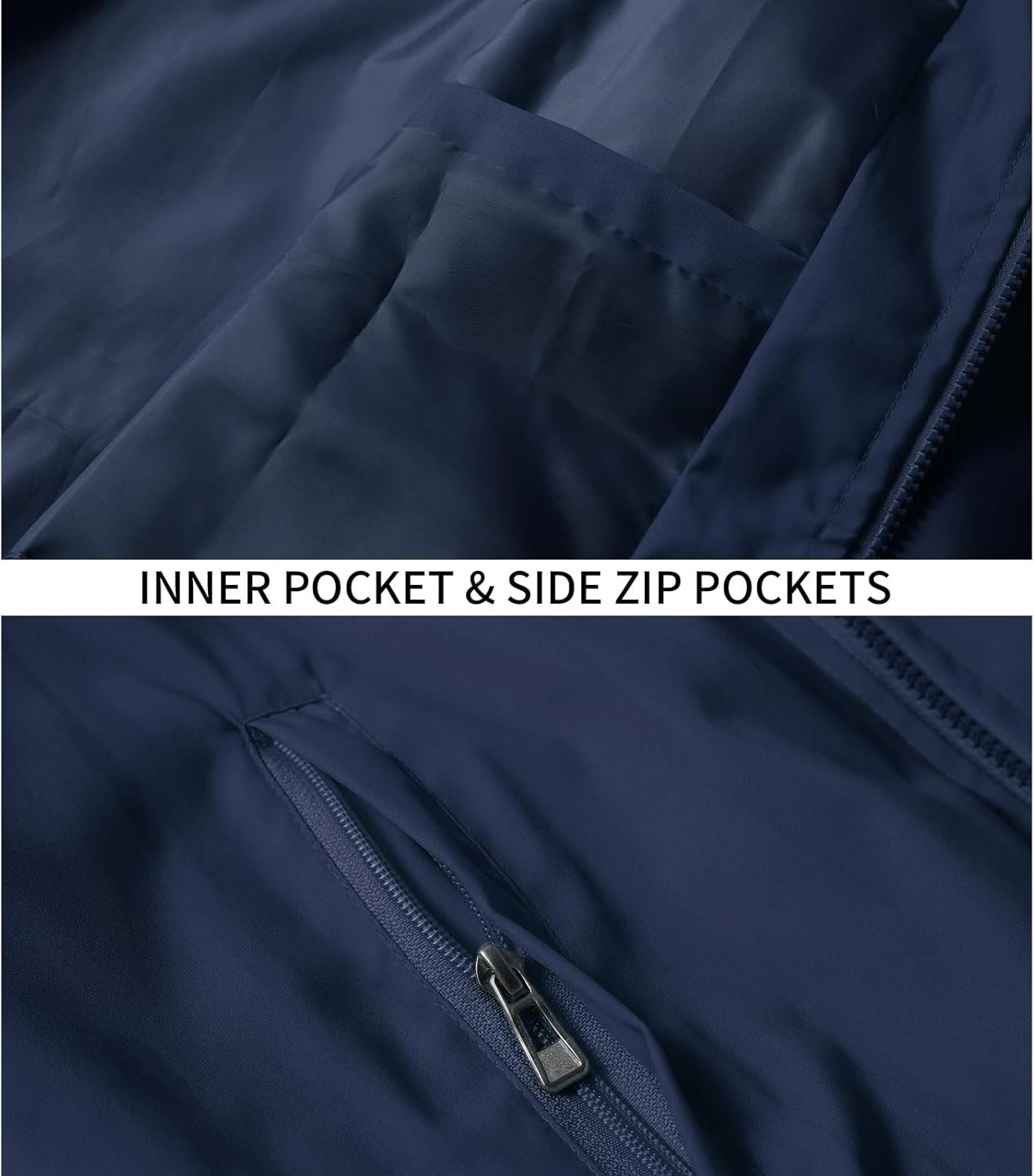 PEGENO Men's Lightweight Jacket Spring Fall Thin Flight Bomber Jacket Sportwear Full Zip Windbreaker Casual Coat