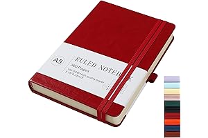 Red Journal: A5 College-Ruled Notebook for Journaling and Writing (180 Sheets, 360 Pages)
