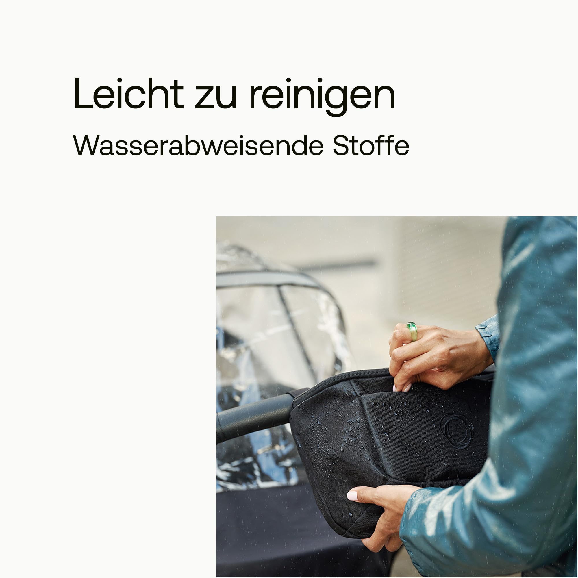 Bugaboo Kinderwagen Organizer-Tasche mit leicht zugänglichen Fächern. Praktisches Accessoire für alle Baby-Essentials in Moon Grey