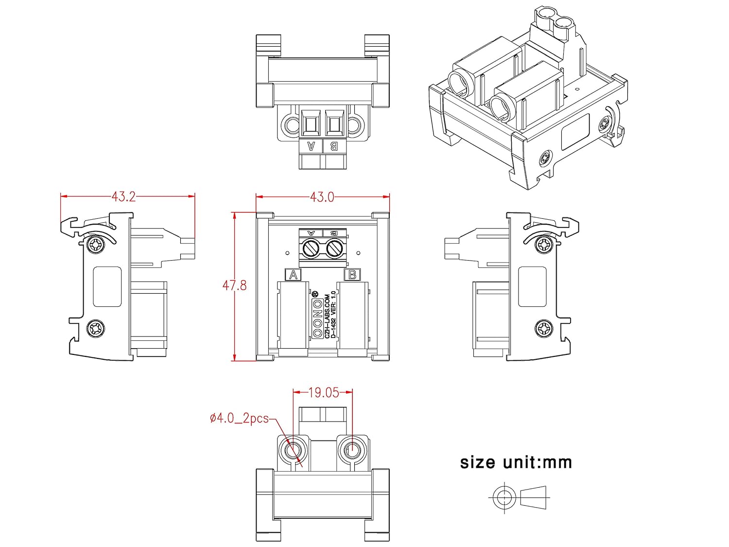 Módulo de tabla de arranque de banana Jack ( 1x2 Ubuy Chile