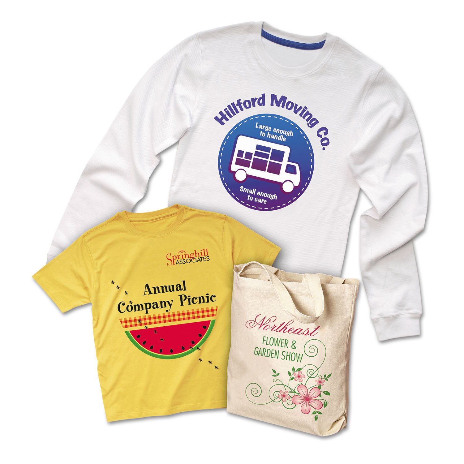 Avery 3275 Light Fabric Transfers for Inkjet Printers, 8 1/2 x 11, White, 12/Pack