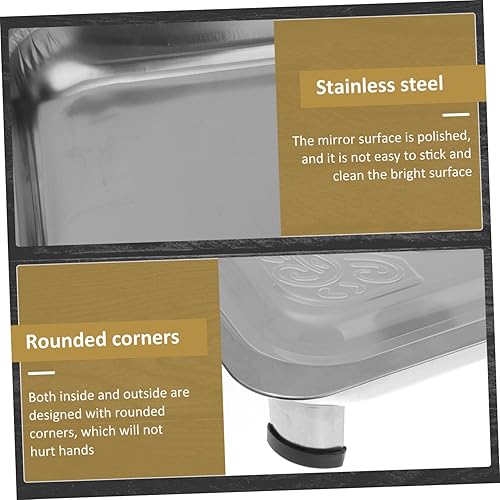 Miniatura 5 de Hemoton Bandeja versátil del buffet del horno del acero inoxidable para el buffet de las bandejas de la comida de los calentadores