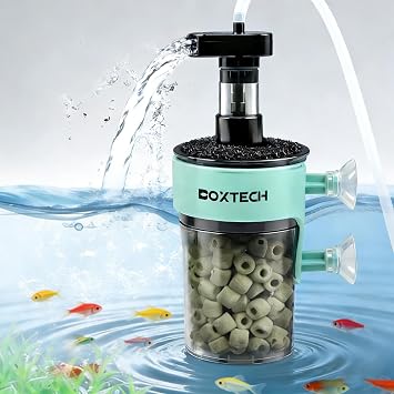 UPETTOOLS Aquarium Filter 3 in 1 Internal Fish Tank Filter for 5-15 Gal