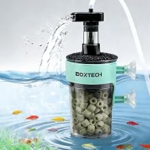 UPETTOOLS Aquarium Filter 3 in 1 Internal Fish Tank Filter for 5-15 Gal | Aquarium sponge filter with aquarium filter media, Ultra Quiet, Filtration, Oxygenation, Bacteria Cultivation